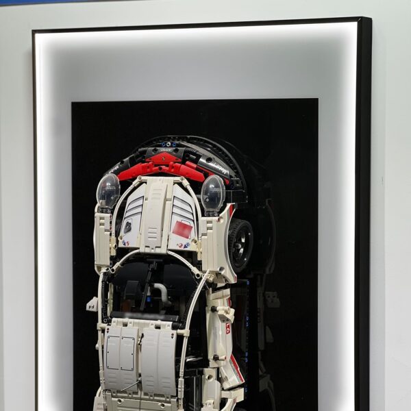 iLuane Display Wallboard for Lego Technic Porsche 911 RSR 42096 Race Car with LED Lights, Adult Collectibles Wall Mount, Home or Office Décor (No Car Included) - Image 3