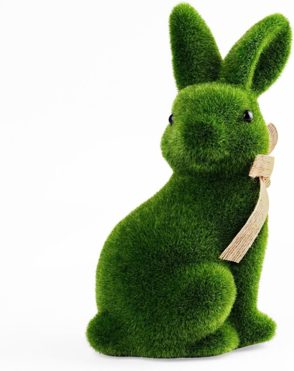 Moss Easter Bunny Home Decor, Artificial Moss Rabbit for Easter Decorations,Cute Bunny Figurines as Spring Decor