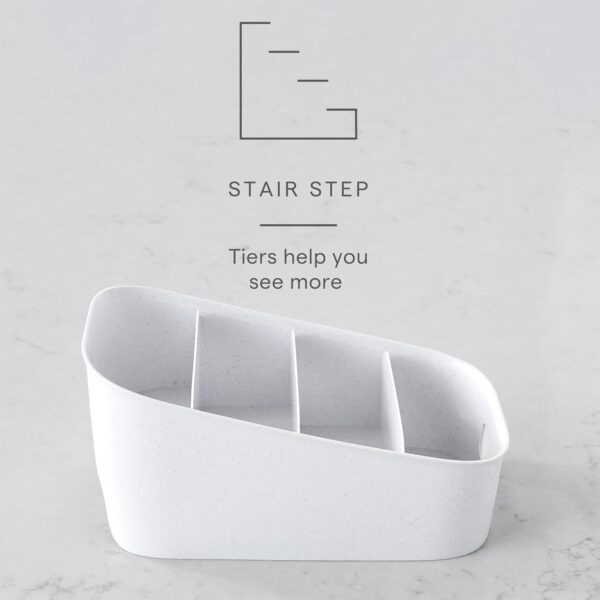 YouCopia ShelfBin Packet Organizer, 4-Tier Stairstep Raised Divided Bin, BPA-Free Storage Caddy for Kitchen Pantry and Cabinet Organization, Tea Bags, Medicine, and More - Image 2