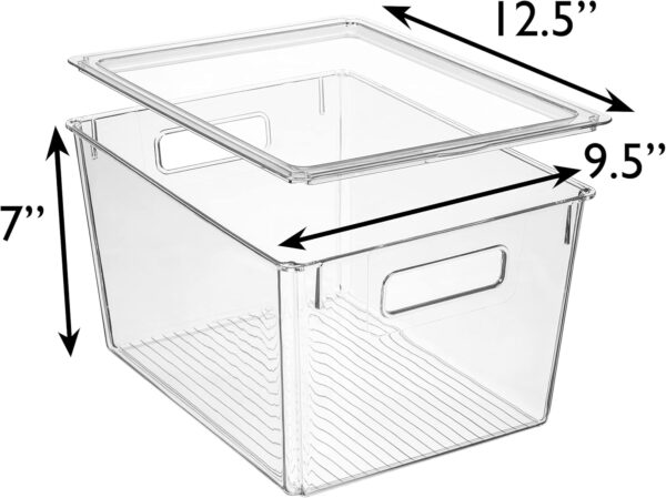 ClearSpace X-Large Plastic Storage Bins With Lids - Perfect for Kitchen, Pantry, Fridge Organization and Storage - Image 6