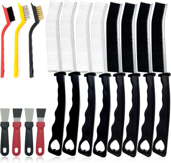 15-Piece Set Crevice Cleaning Brush, Skinny Gap Cleaning Tools for Household Use, Multifunctional Hard Bristle Gap Cleaning Brush, Grout Cleaner Brush, Toilet Brush, Scrub Brush for Shower Tile