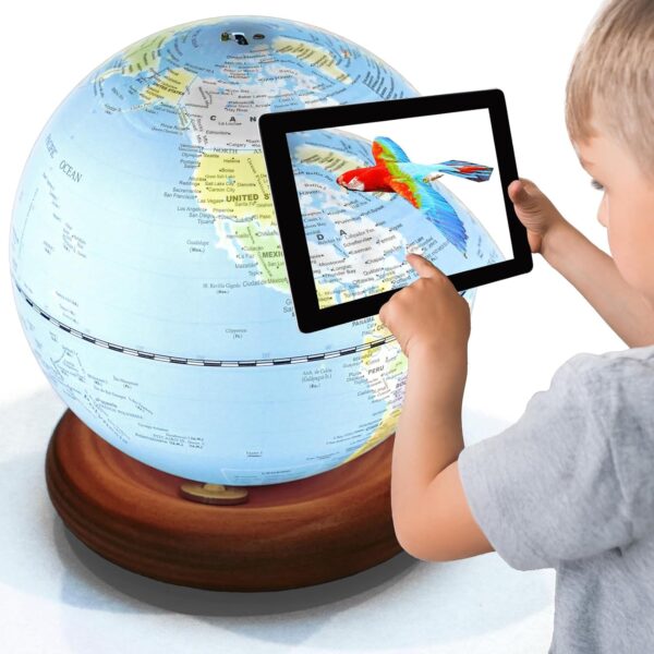 Magic Adventures Globe – Interactive AR Educational Toy with Touch-Control Night Light, STEM Learning gifts for Kids Ages 4-10, Perfect Birthday Gift for Boys and Girls, Ideal for Home Décor