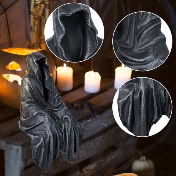 Resin Tabletop Gothic Decor Sitting Statue, Resin Statue Gothic Decor, Fits On Sturdy Shelf and Has A Cool Mystic Look 5.1 Inch - Image 2