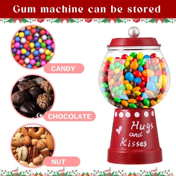 Sawysine 8 Set Winter Candy Jar Set, Gumball Machine, Valentine's Day Fishbowl Snowman, Terra Cotta Snowman Family, Plastic Pots Winter Crafts for Home DIY Gifts Carnival Game Accessory - Image 3