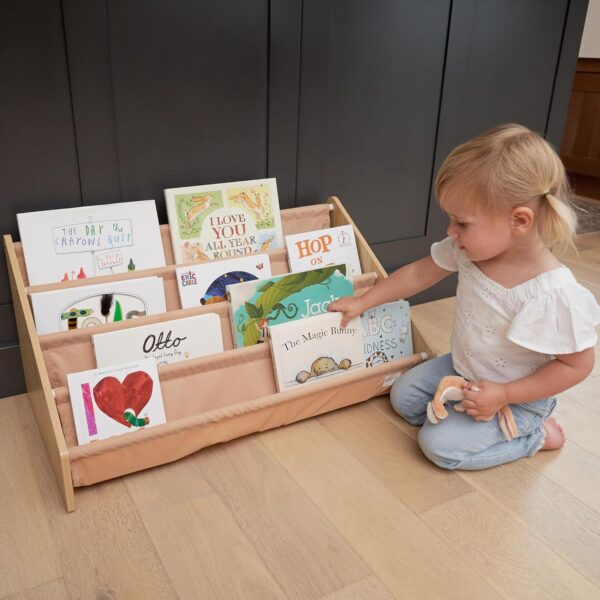 ZICOTO Decorative Bookshelf for Kids - Beautiful Shelf to Display All Books of Your Little One - The Perfect Nursery Organizer for Your Baby Girl or Boy's Montessori Bedroom or Toddler Play Room Decor - Image 2