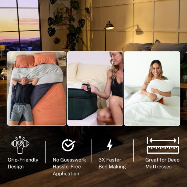 THE LAD COLLECTIVE 3.0-4-Piece Bedding Set with Fitted Sheet, Top Sheet & 2 Pillowcases - Luxury Bed Sheets for Full Size Beds - Premium Bedroom Essentials - Atlantic/California King - Image 3