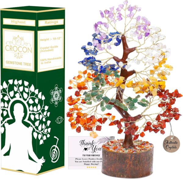 Seven Chakra Crystal Tree Birthday Gifts for Women, Crystal Tree of Life Sister Birthday Gifts Home Decor Birthday Gifts for Mom Positive Energy New Home House Warming Gifts for Women - Image 8