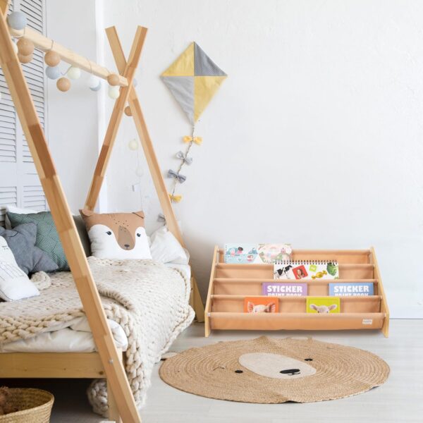 ZICOTO Decorative Bookshelf for Kids - Beautiful Shelf to Display All Books of Your Little One - The Perfect Nursery Organizer for Your Baby Girl or Boy's Montessori Bedroom or Toddler Play Room Decor - Image 5