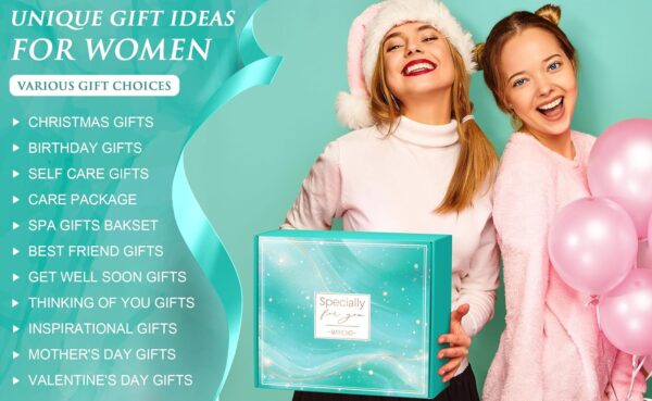 Birthday Gifts for Women, Self Care Gifts Get Well Soon Gifts Basket for Women, Ocean Relaxing Spa Gifts Care Package w/Luxury Blanket, Unique Gifts for Mom Mother Her Wife Girlfriend Friend Sister - Image 3