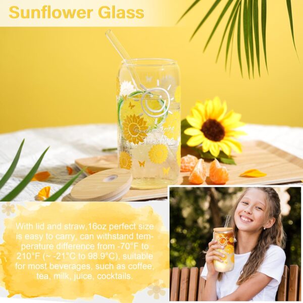 12PCS Sunflower Gifts for Women, Get Well Soon Gifts for Women Sending Sunshine Gift,Birthday Gifts for Women Unique Gifts for Mom Sister Teacher Friends Bestie Bff , Inspirational Gifts for Women - Image 3