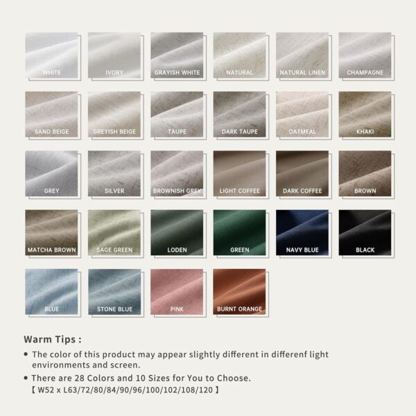 White Blackout Curtains 84 Inch Length 2 Panels Set Linen Textured Thermal Insulated Room Darkening Curtains for Bedroom Living Dining Room Back Tab Rod Pocket Modern Farmhouse Home Window Decor - Image 6
