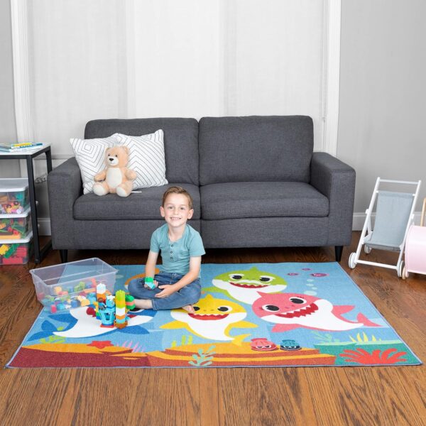 Franco Kids Room Non Slip Area Rug, 69 in x 52 in, Baby Shark - Image 2