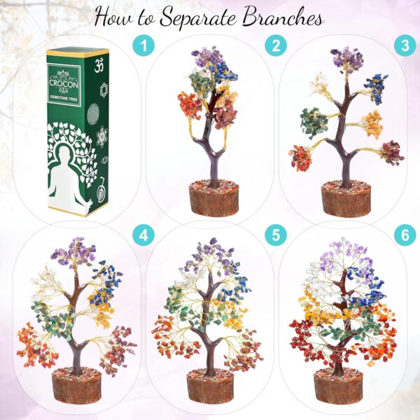 Seven Chakra Crystal Tree Birthday Gifts for Women, Crystal Tree of Life Sister Birthday Gifts Home Decor Birthday Gifts for Mom Positive Energy New Home House Warming Gifts for Women - Image 3