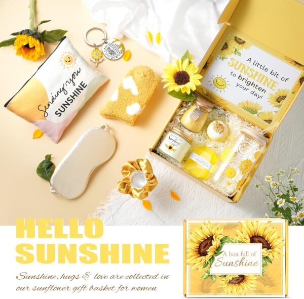 12PCS Sunflower Gifts for Women, Get Well Soon Gifts for Women Sending Sunshine Gift,Birthday Gifts for Women Unique Gifts for Mom Sister Teacher Friends Bestie Bff , Inspirational Gifts for Women - Image 2
