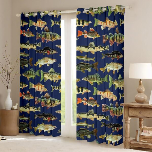 Feelyou Bass Fish Duvet Cover Twin Size Fishing and Hunting Bedding Set for Kids Boys Girls Rustic Cabin Country Decor Comforter Cover Breathable Soft Lightweight Microfiber Bedroom Decor - Image 2