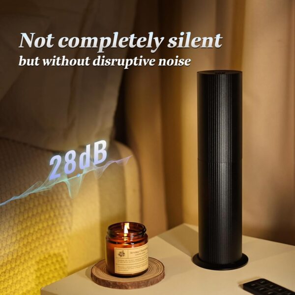 Bluetooth Waterless Diffuser, Essential Oil Diffuser for Home with Cold Air Tech 100ML, 2000 sq. ft Coverage Scent Diffuser for Large Room, Office, Spa, APP and Remote Control, Black - Image 4