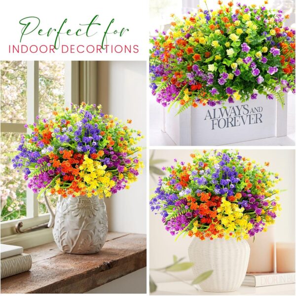20 Bundles Artificial Flowers for Outdoors UV Resistant Fake Flowers Realistic Faux Flowers Artificial Plants Outdoor for Spring Summer Indoor Garden Patio Window Box Kitchen Home Decor - Image 7