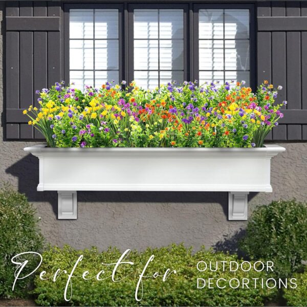 20 Bundles Artificial Flowers for Outdoors UV Resistant Fake Flowers Realistic Faux Flowers Artificial Plants Outdoor for Spring Summer Indoor Garden Patio Window Box Kitchen Home Decor - Image 4