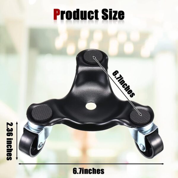 12 Pcs Furniture Moving Dolly 3 Wheel Steel Tri Dolly Heavy Duty Movers Mobile Rollers Triangle Swivel Caster Easy Moving Tool for Home Furniture 200 Lbs Load Capacity - Image 2