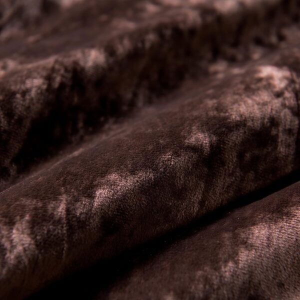 Sunshine Nicole Distressed Velvet Comforter Set, Distressed Velvet Face and Brushed Solid Microfiber Reverse, with Light Weight Soft Poly Fill, 5 Pieces Brown, Queen - Image 3
