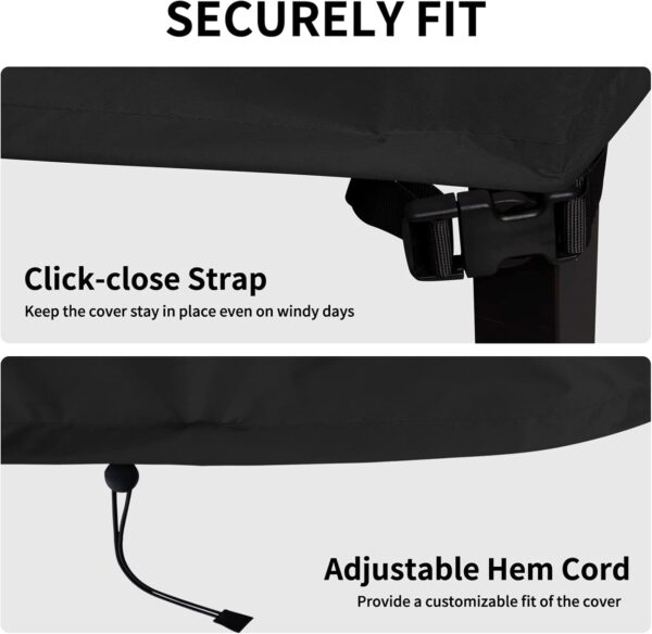 Easy-Going Waterproof Outdoor Swivel Chair Cover UV Resistant Patio Chair Cover Weatherproof Lawn Outdoor Furniture Cover with Tape Sealed Seam (2 Pack-30Wx34Dx38.5H inch, Black) - Image 6