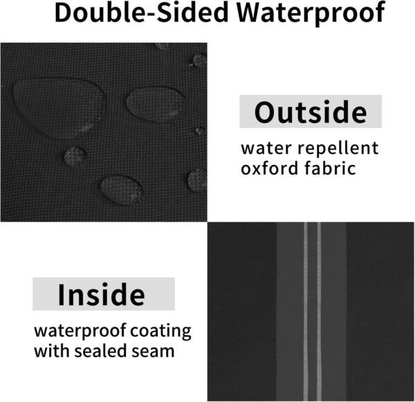 Easy-Going Waterproof Outdoor Swivel Chair Cover UV Resistant Patio Chair Cover Weatherproof Lawn Outdoor Furniture Cover with Tape Sealed Seam (2 Pack-30Wx34Dx38.5H inch, Black) - Image 4